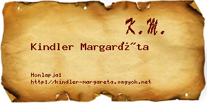 Kindler Margaréta névjegykártya